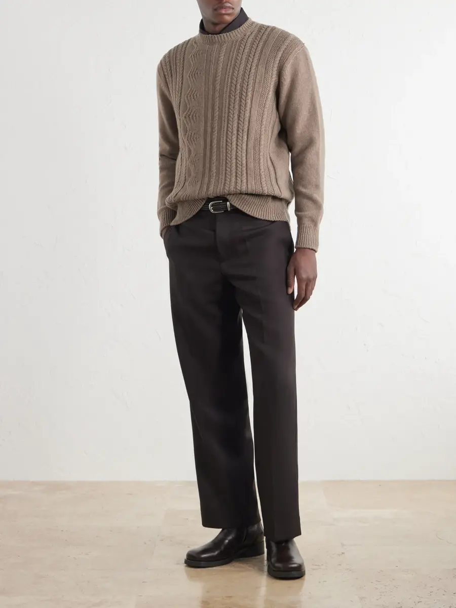 Inis Meáin Ridges Aran Textured-Wool Sweater - Men | Thumbnail 2 Inis Meáin Ridges Aran Textured-Wool Sweater - Men | Thumbnail 2