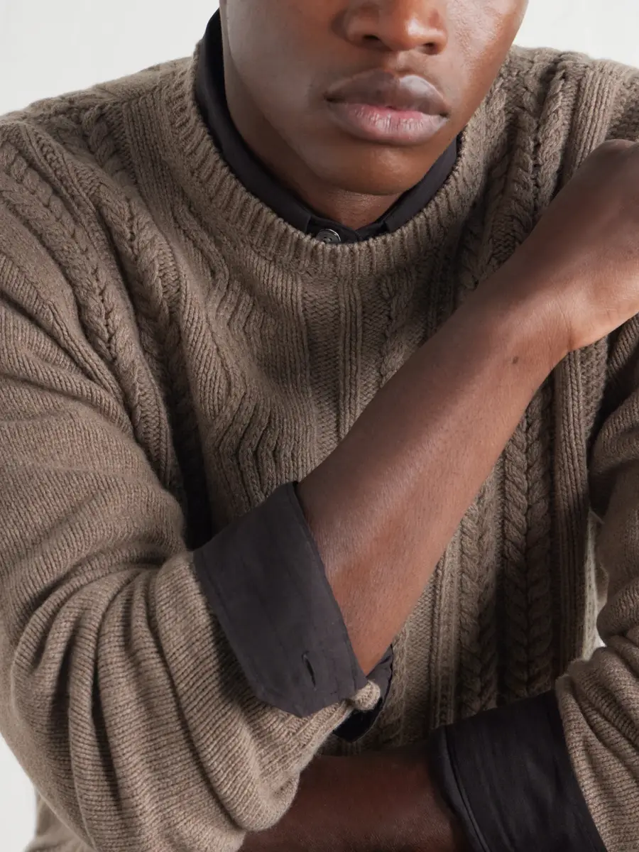 Inis Meáin Ridges Aran Textured-Wool Sweater - Men | Thumbnail 5 Inis Meáin Ridges Aran Textured-Wool Sweater - Men | Thumbnail 5