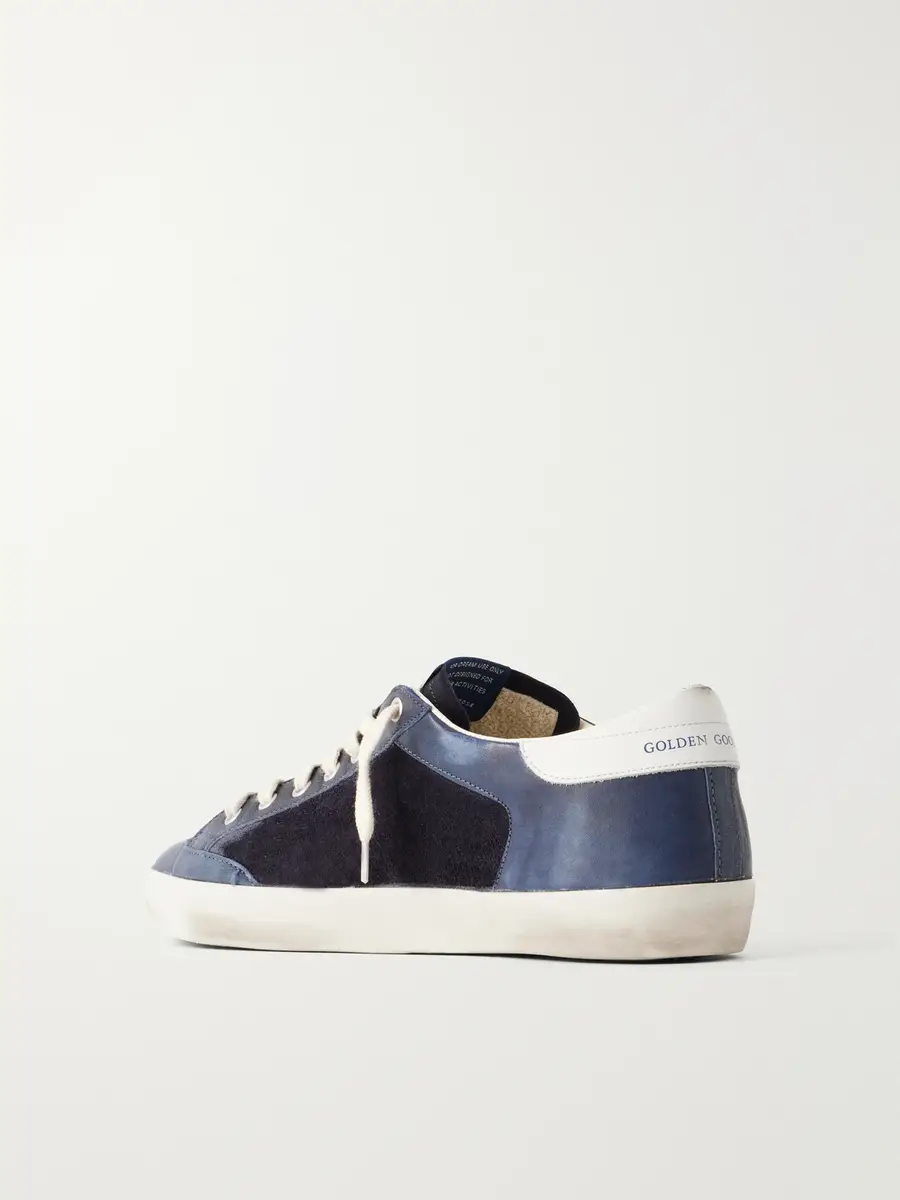 Golden Goose Super-Star Distressed Leather-Trimmed Suede Sneakers - Men | Thumbnail 4 Golden Goose Super-Star Distressed Leather-Trimmed Suede Sneakers - Men | Thumbnail 4