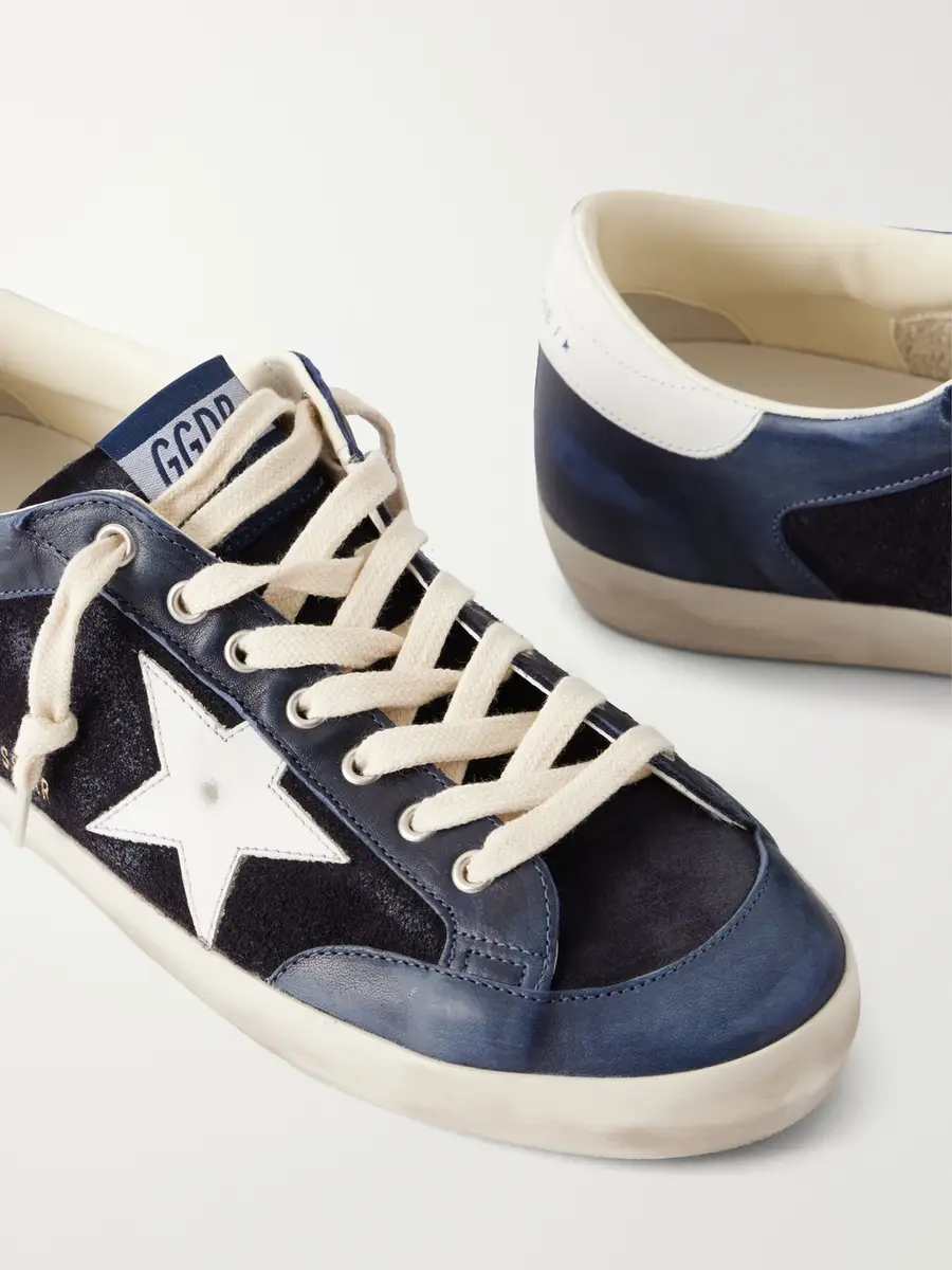 Golden Goose Super-Star Distressed Leather-Trimmed Suede Sneakers - Men | Thumbnail 5 Golden Goose Super-Star Distressed Leather-Trimmed Suede Sneakers - Men | Thumbnail 5