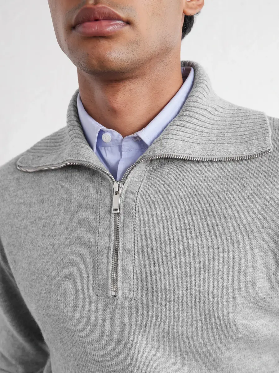 Slowear Zanone Slim-Fit Cashmere Half Zip-Up Sweater - Men | Thumbnail 5 Slowear Zanone Slim-Fit Cashmere Half Zip-Up Sweater - Men | Thumbnail 5