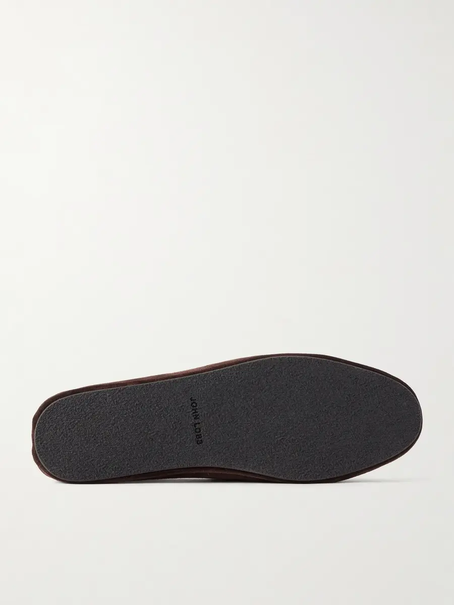 John Lobb Kingston II Collapsible-Heel Suede Loafers - Men | Thumbnail 3