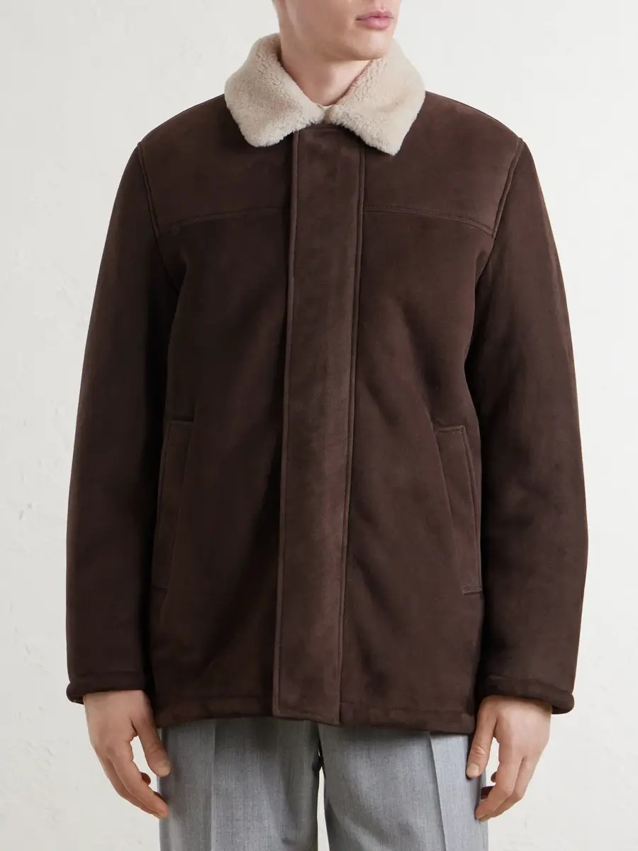 Canali Shearling-Trimmed Suede Jacket - Men | Thumbnail 3 Canali Shearling-Trimmed Suede Jacket - Men | Thumbnail 3