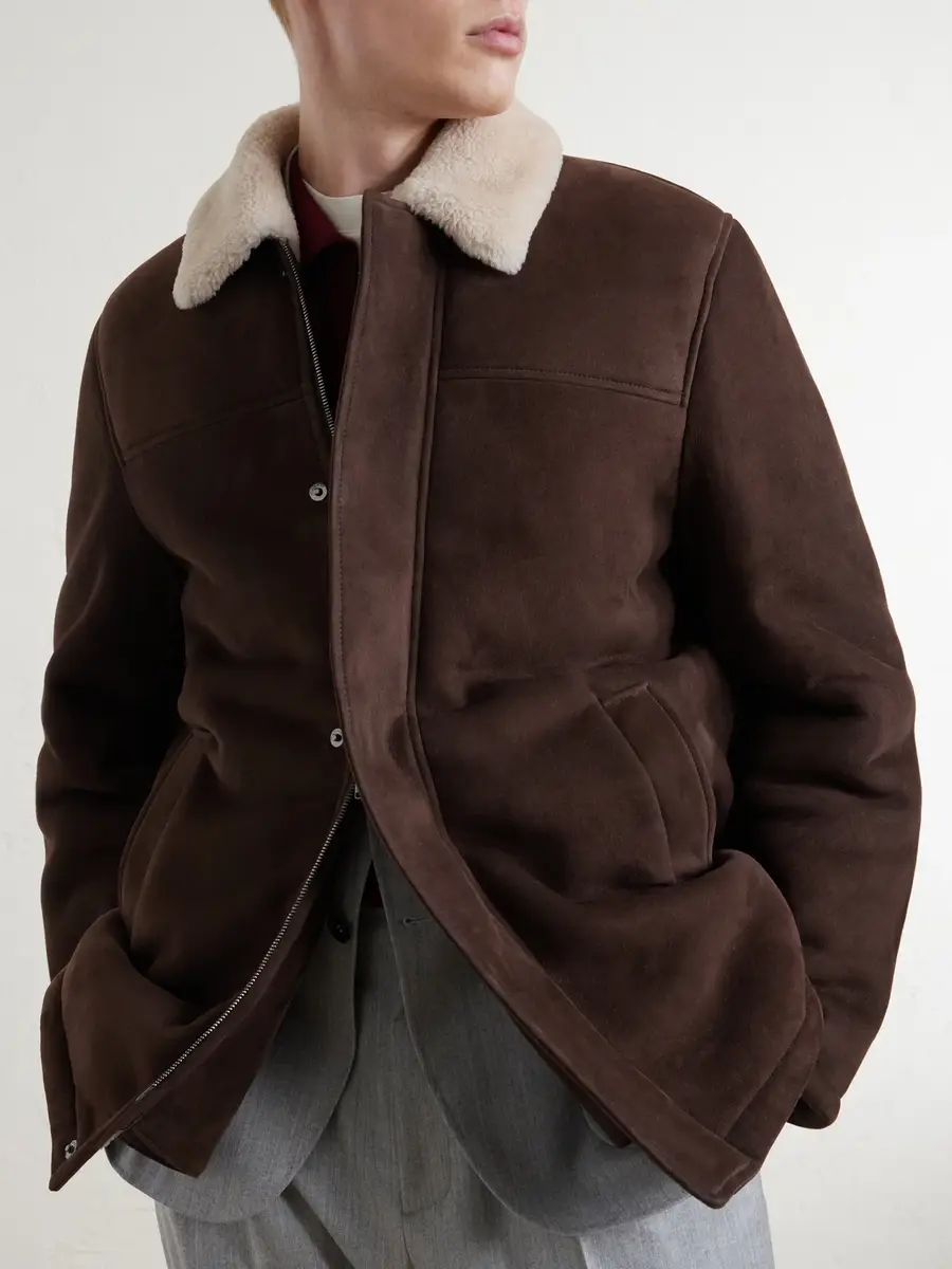Canali Shearling-Trimmed Suede Jacket - Men | Thumbnail 5 Canali Shearling-Trimmed Suede Jacket - Men | Thumbnail 5