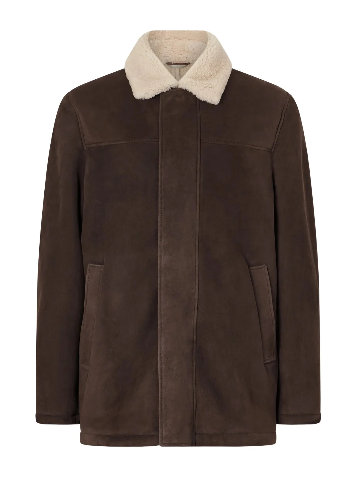 Shearling-Trimmed Suede Jacket - Men Shearling-Trimmed Suede Jacket - Men