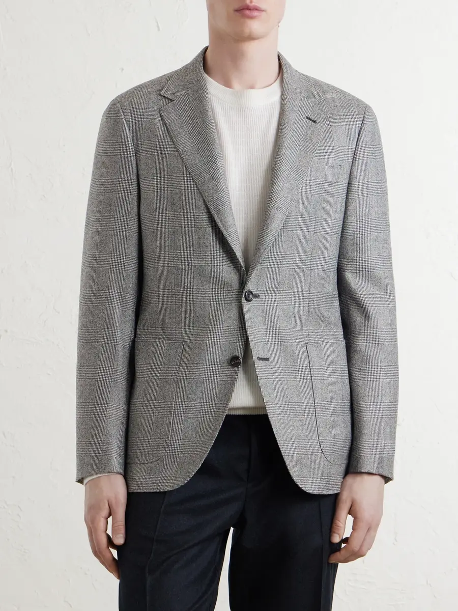 Canali Prince of Wales Checked Wool Blazer - Men | Thumbnail 3 Canali Prince of Wales Checked Wool Blazer - Men | Thumbnail 3