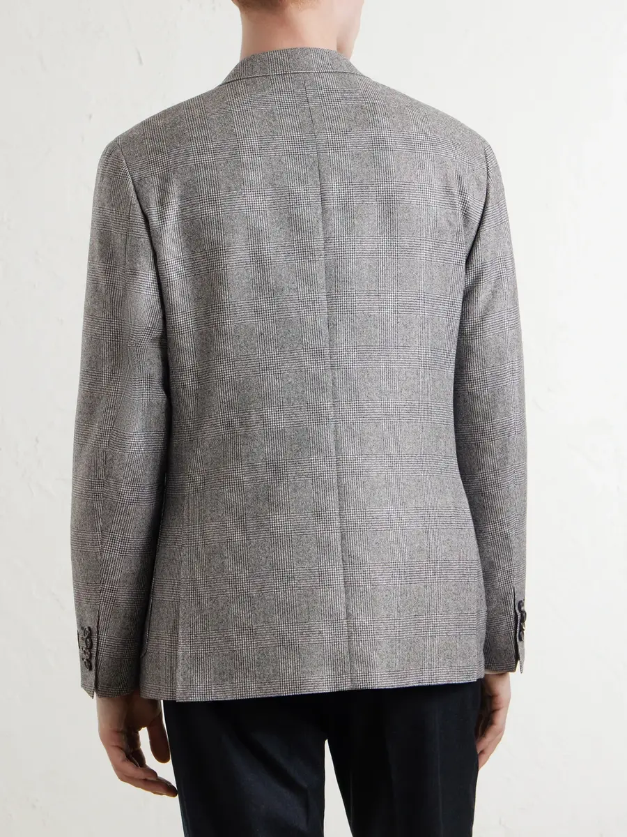 Canali Prince of Wales Checked Wool Blazer - Men | Thumbnail 4 Canali Prince of Wales Checked Wool Blazer - Men | Thumbnail 4