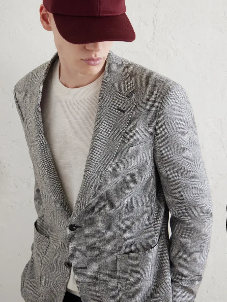 Canali Prince of Wales Checked Wool Blazer - Men | Thumbnail 5 Canali Prince of Wales Checked Wool Blazer - Men | Thumbnail 5