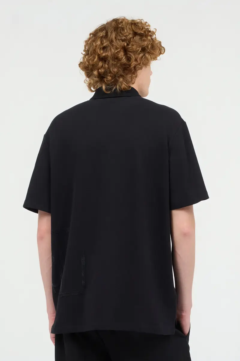 Roberto Cavalli Polo Shirt With Monogram And Lettering | Thumbnail 3 Roberto Cavalli Polo Shirt With Monogram And Lettering | Thumbnail 3