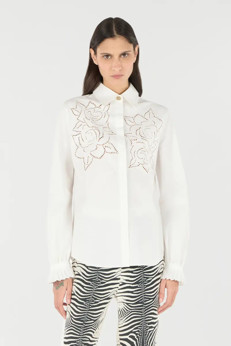 Roberto Cavalli Shirt With Perforated Rose Motif | Thumbnail 2 Roberto Cavalli Shirt With Perforated Rose Motif | Thumbnail 2