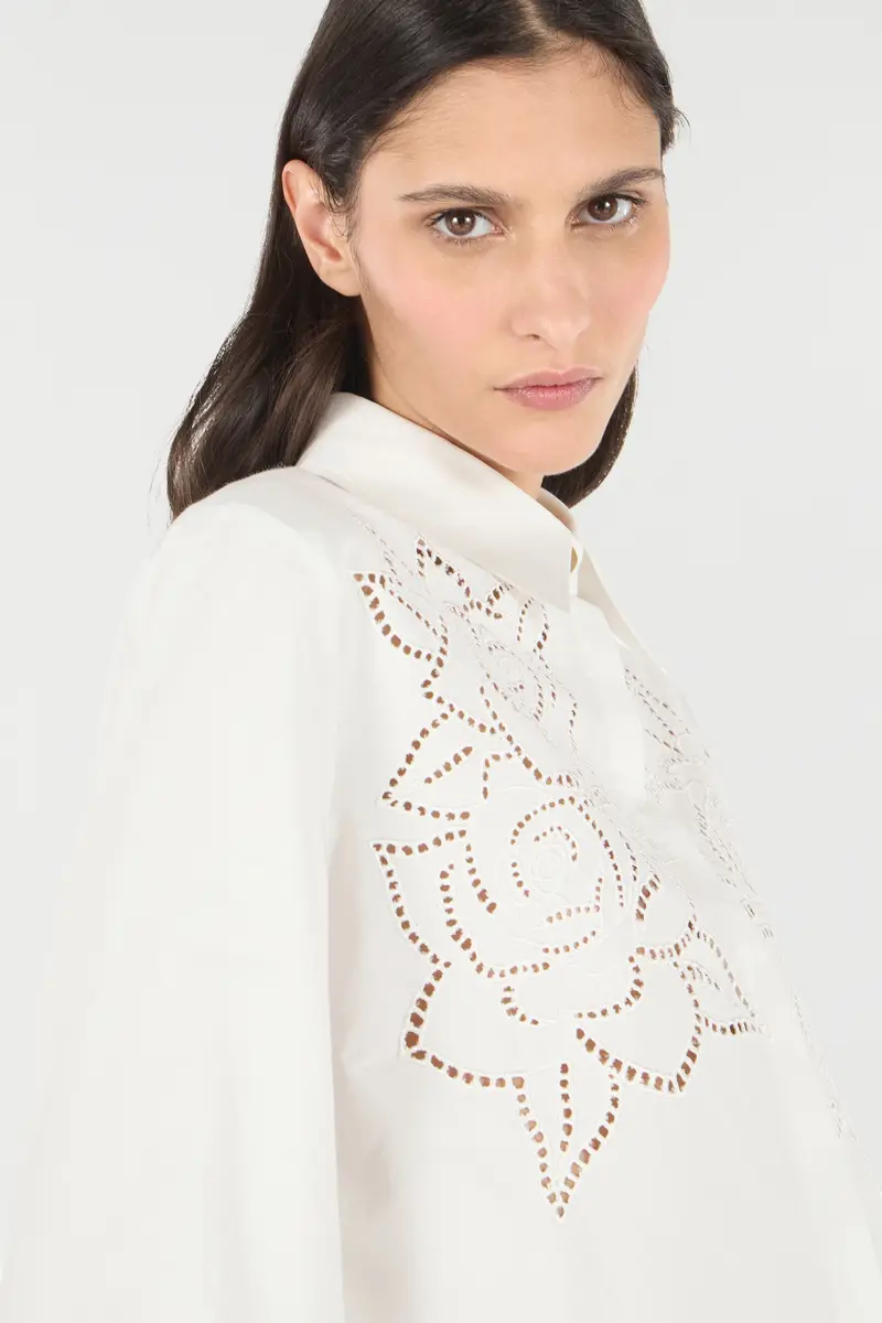 Roberto Cavalli Shirt With Perforated Rose Motif | Thumbnail 6 Roberto Cavalli Shirt With Perforated Rose Motif | Thumbnail 6