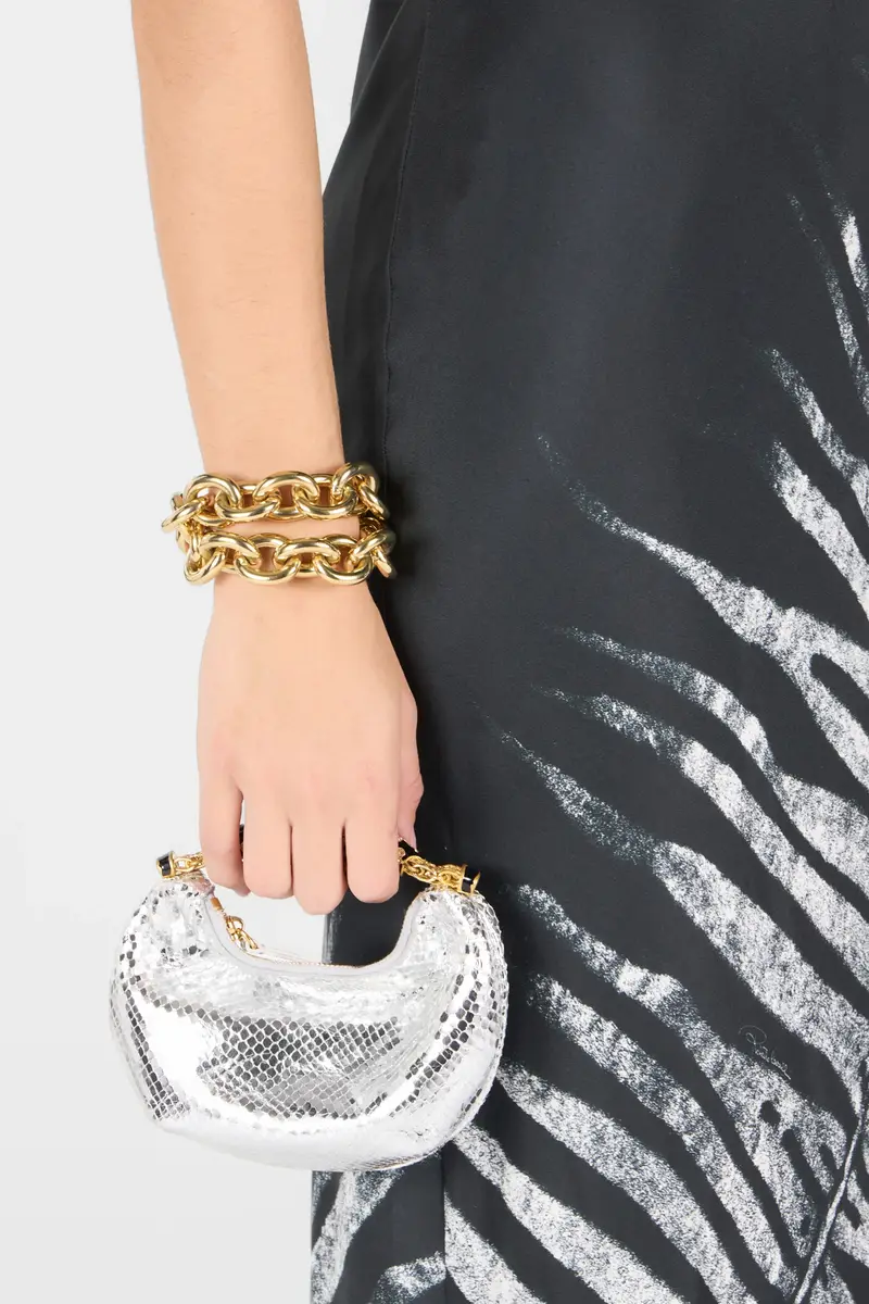 Roberto Cavalli Mini Hobo Roar Bag With Snake Print | Thumbnail 2 Roberto Cavalli Mini Hobo Roar Bag With Snake Print | Thumbnail 2