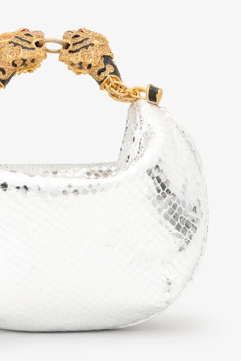Roberto Cavalli Mini Hobo Roar Bag With Snake Print | Thumbnail 4 Roberto Cavalli Mini Hobo Roar Bag With Snake Print | Thumbnail 4