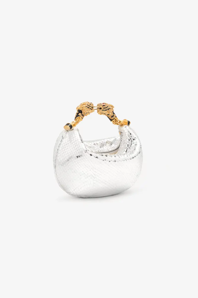 Roberto Cavalli Mini Hobo Roar Bag With Snake Print | Thumbnail 5 Roberto Cavalli Mini Hobo Roar Bag With Snake Print | Thumbnail 5