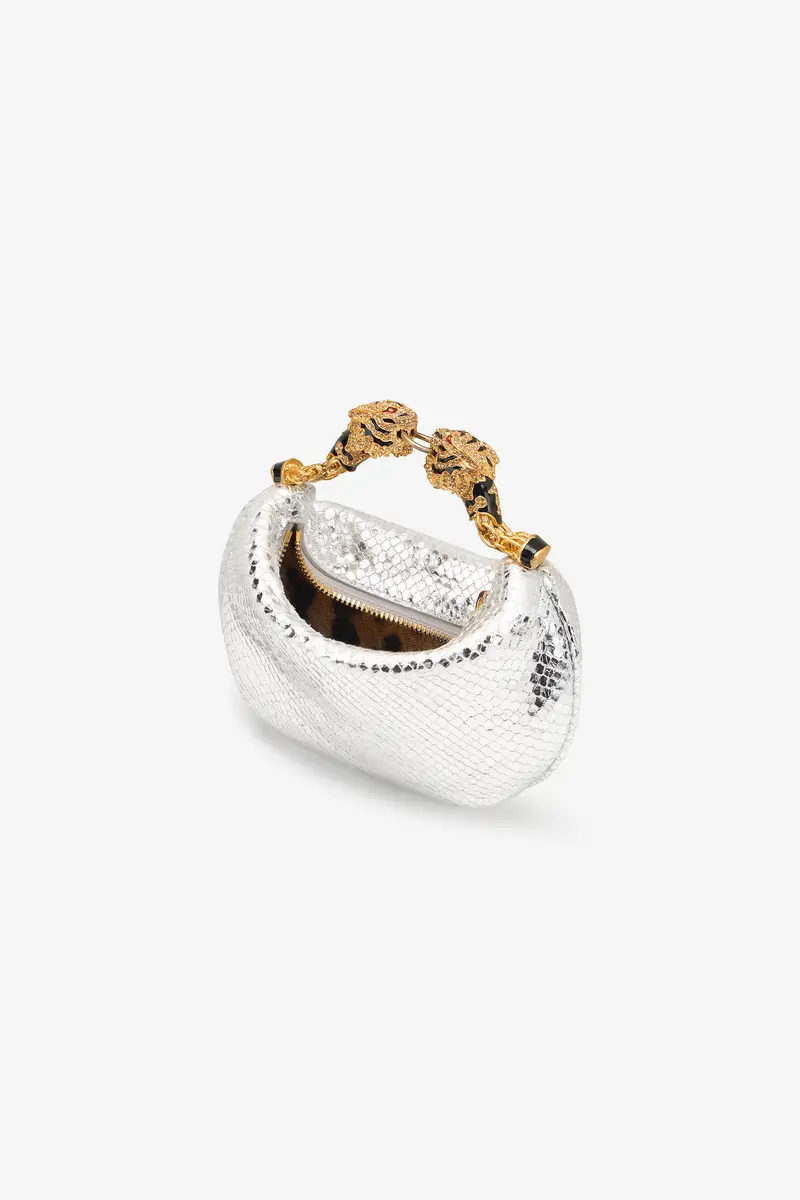 Roberto Cavalli Mini Hobo Roar Bag With Snake Print | Thumbnail 6 Roberto Cavalli Mini Hobo Roar Bag With Snake Print | Thumbnail 6