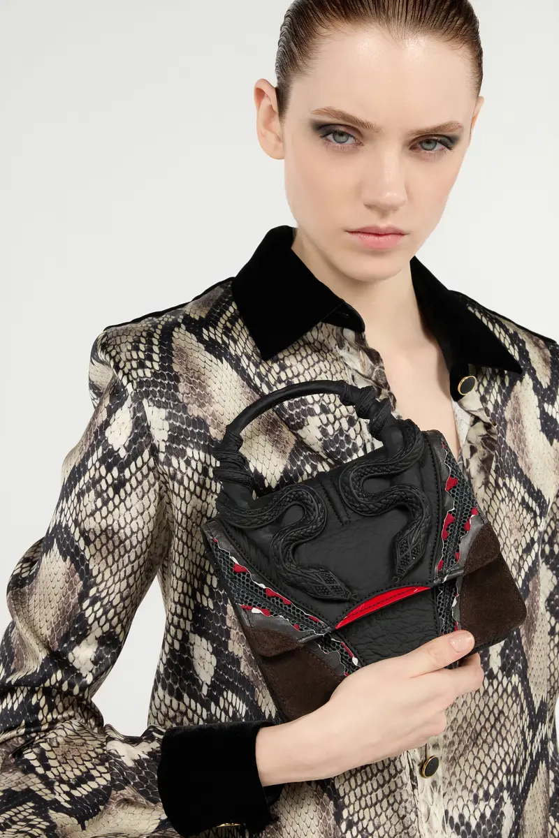 Roberto Cavalli Red And Black Bag With Snakes | Thumbnail 2 Roberto Cavalli Red And Black Bag With Snakes | Thumbnail 2