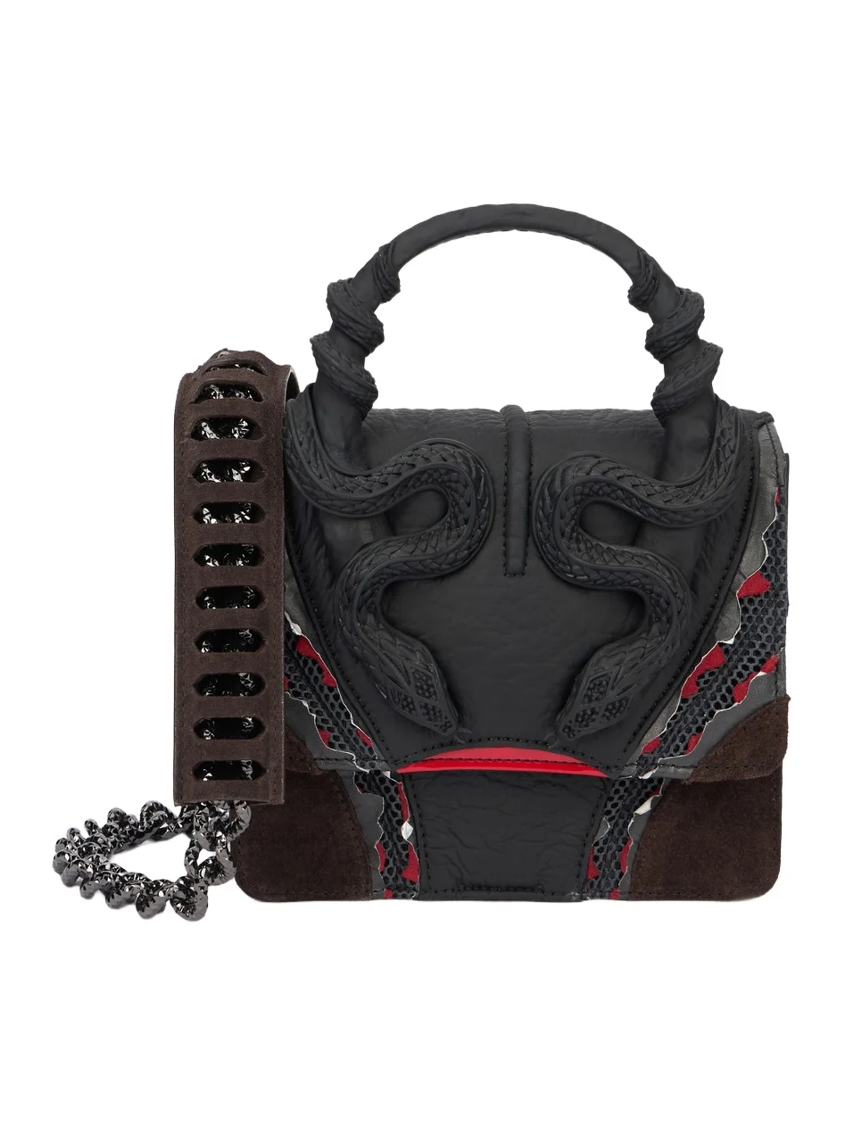 Red And Black Bag With Snakes