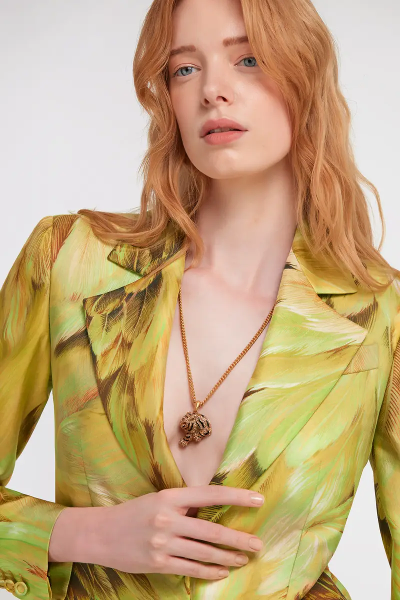 Roberto Cavalli Gold Necklace with Tiger Pendant | Thumbnail 2 Roberto Cavalli Gold Necklace with Tiger Pendant | Thumbnail 2