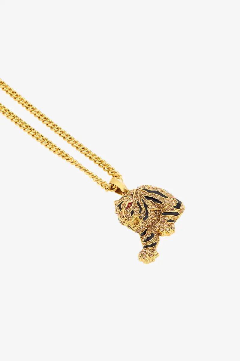 Roberto Cavalli Gold Necklace with Tiger Pendant | Thumbnail 3 Roberto Cavalli Gold Necklace with Tiger Pendant | Thumbnail 3