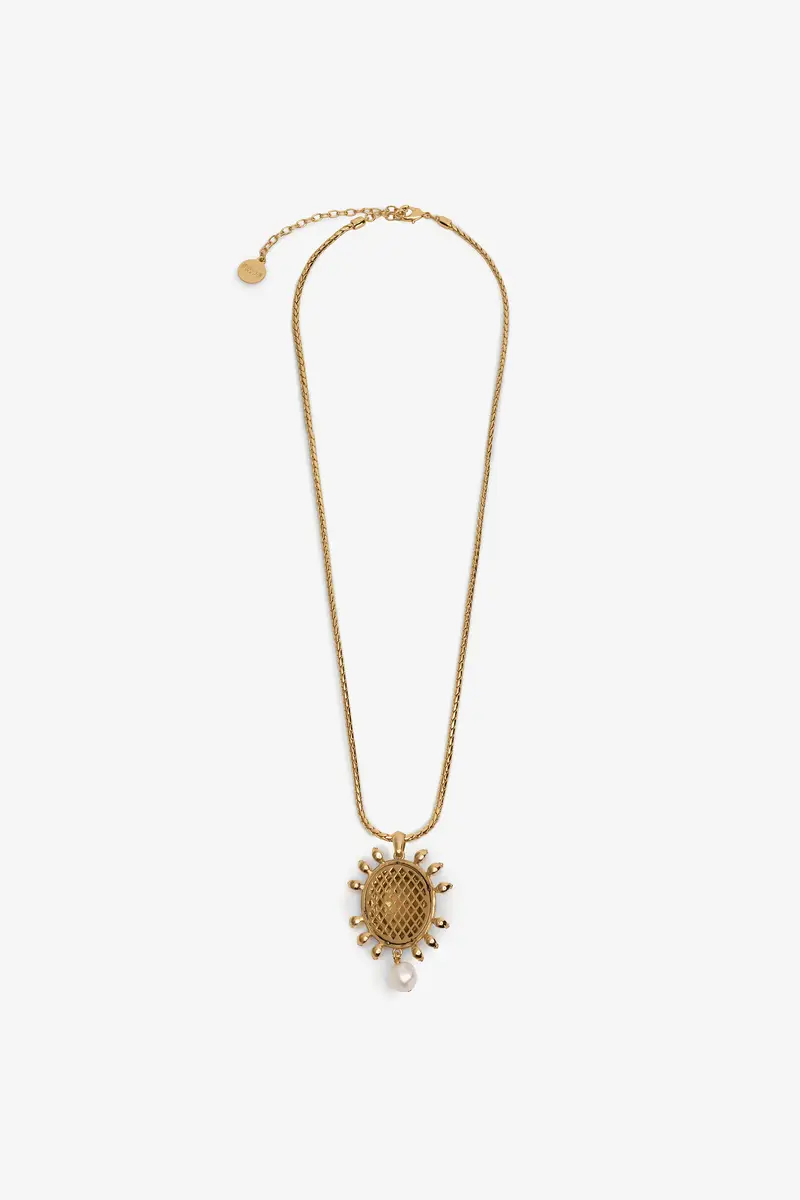 Roberto Cavalli Snake Pendant Necklace with Pearls | Thumbnail 3