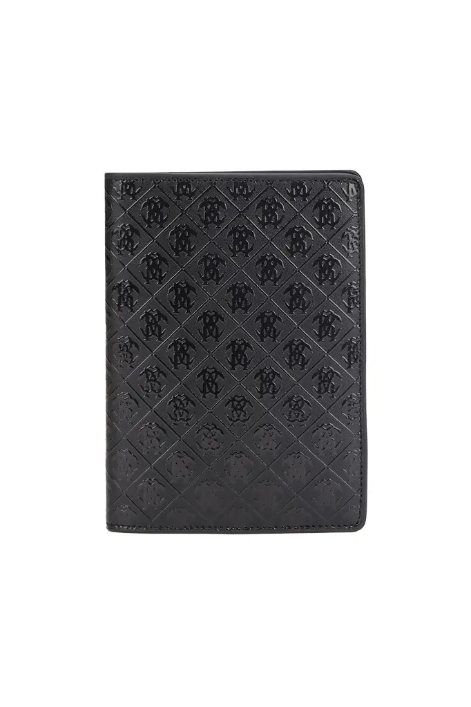 Roberto Cavalli Wallet With All-Over Mirror Snake Monogram