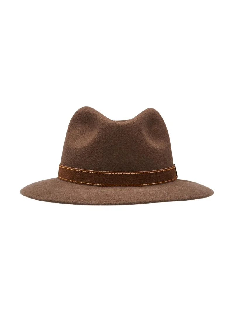 BORSALINO Men's Alessandria Leather-Band Wool Fedora Hat