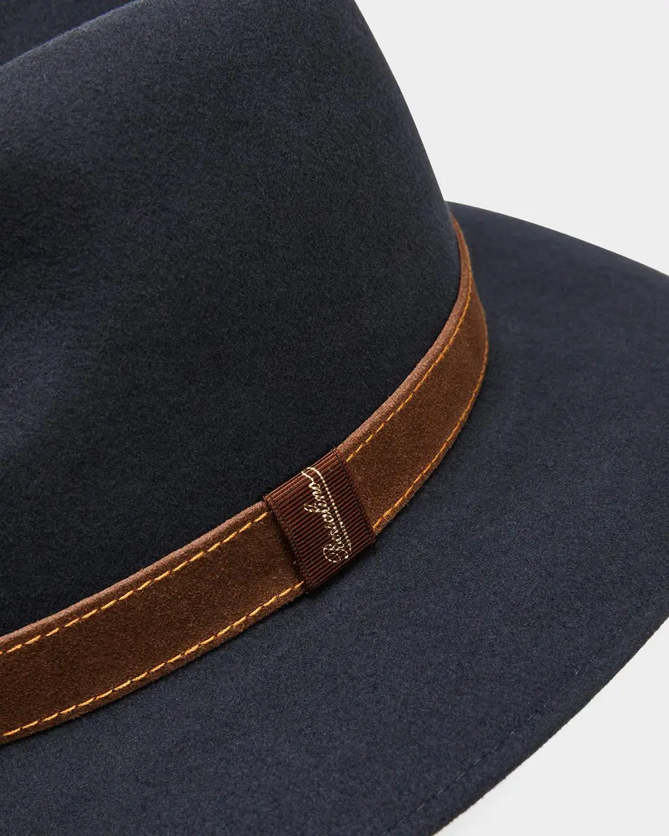 BORSALINO Men's Alessandria Leather-Band Wool Fedora Hat | Thumbnail 2 BORSALINO Men's Alessandria Leather-Band Wool Fedora Hat | Thumbnail 2