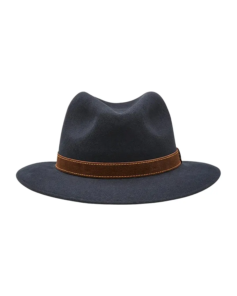BORSALINO Men's Alessandria Leather-Band Wool Fedora Hat