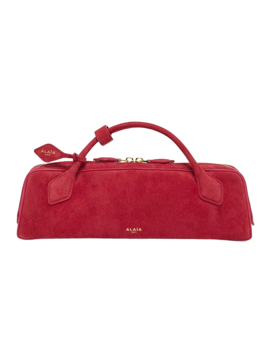 Teckel Top-Handle Bag in Suede and Leather Teckel Top-Handle Bag in Suede and Leather