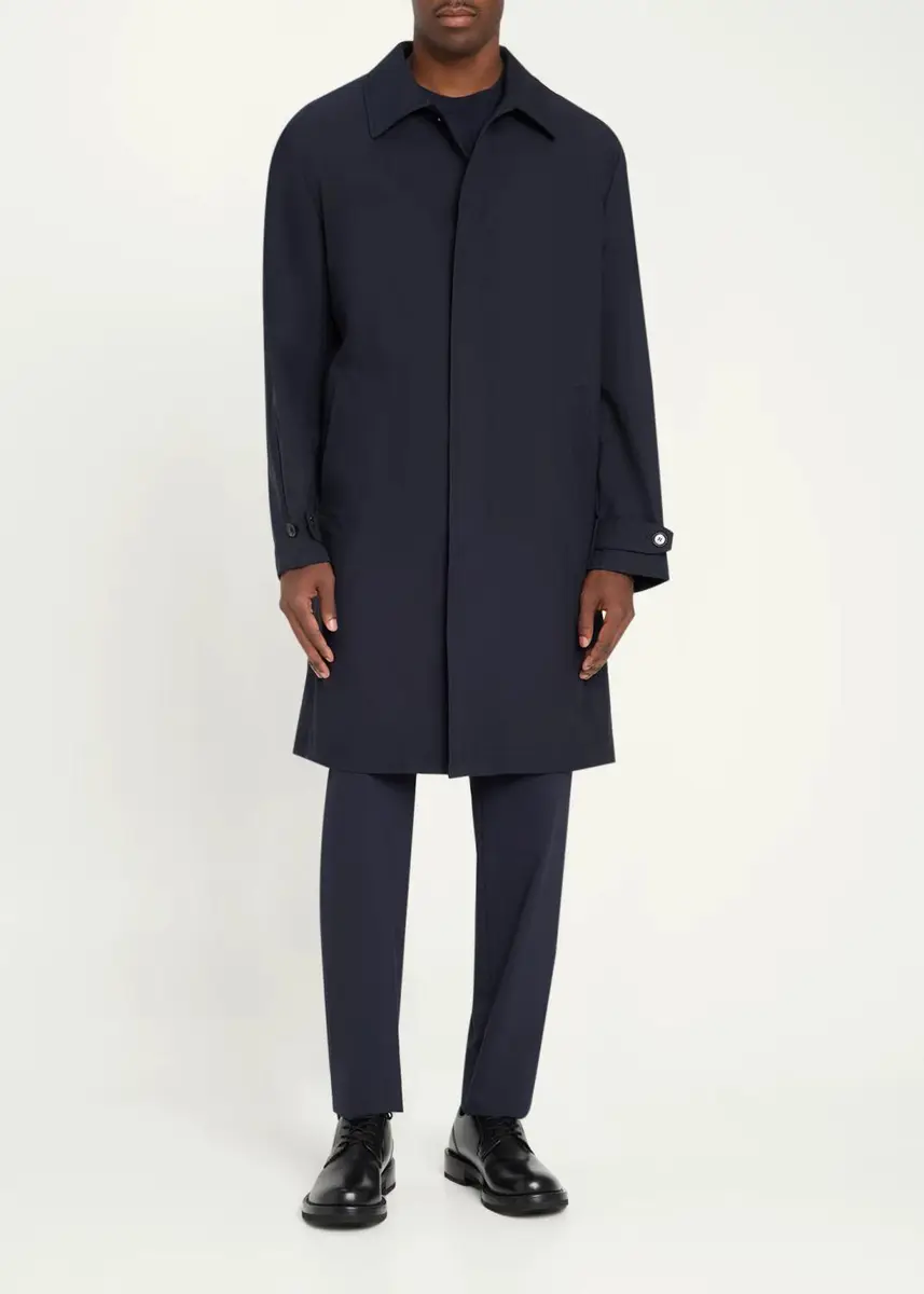 Brioni Men's Silk Cloud Button-Front Car Coat | Thumbnail 6 Brioni Men's Silk Cloud Button-Front Car Coat | Thumbnail 6