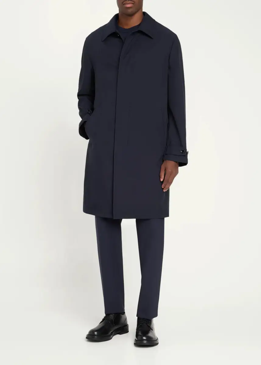 Brioni Men's Silk Cloud Button-Front Car Coat | Thumbnail 8 Brioni Men's Silk Cloud Button-Front Car Coat | Thumbnail 8