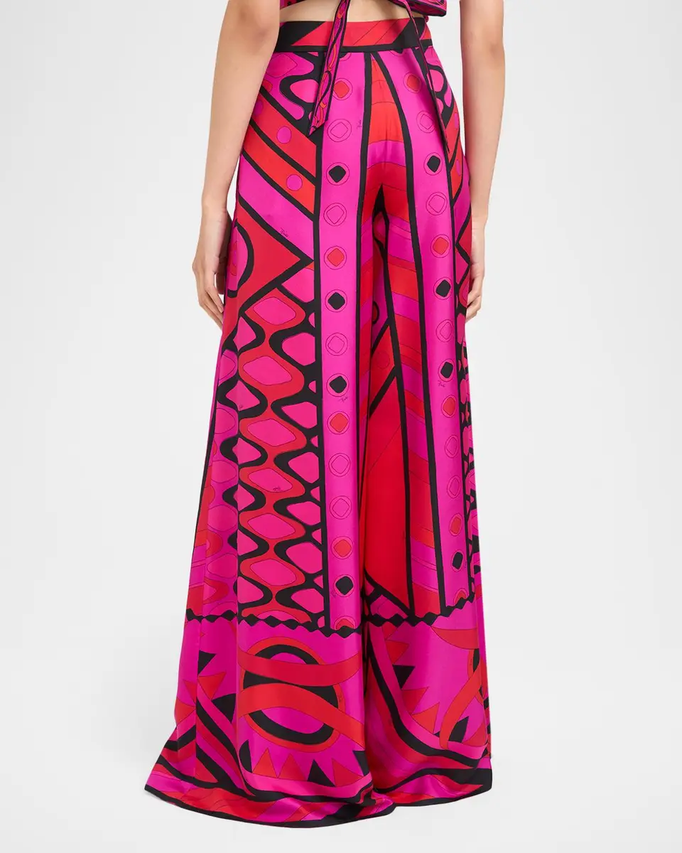 PUCCI Vivara Silk Twill Wide-Leg Pants | Thumbnail 3 PUCCI Vivara Silk Twill Wide-Leg Pants | Thumbnail 3