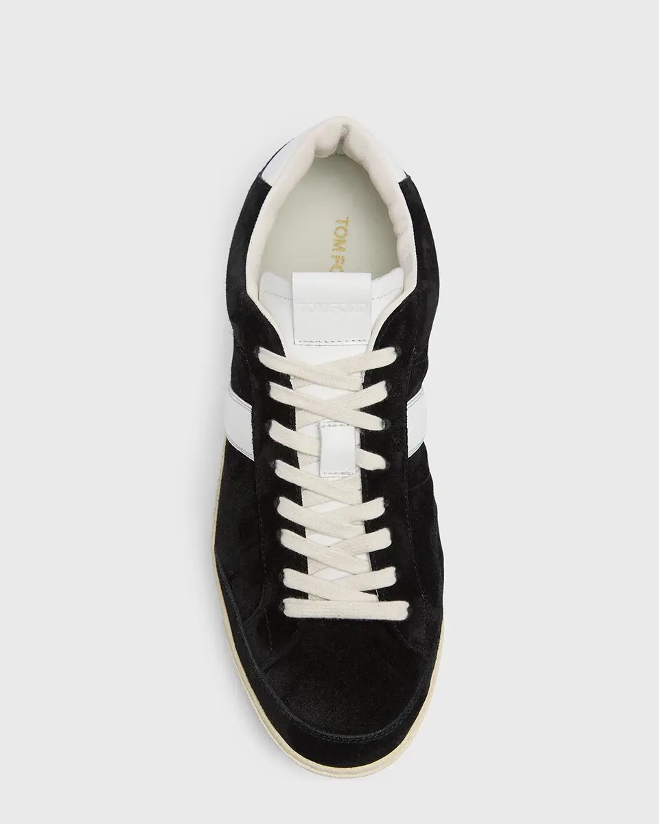 Tom Ford Men's Blake Suede Low-Top Sneakers | Thumbnail 6 Tom Ford Men's Blake Suede Low-Top Sneakers | Thumbnail 6