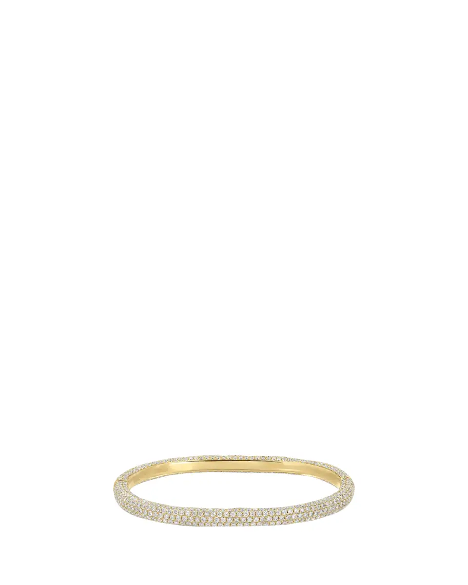 Anita Ko 18K Yellow Gold Pave Diamond Cosmo Oval Bangle | Thumbnail 2 Anita Ko 18K Yellow Gold Pave Diamond Cosmo Oval Bangle | Thumbnail 2