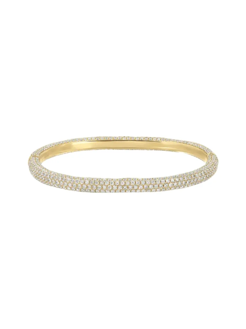 18K Yellow Gold Pave Diamond Cosmo Oval Bangle 18K Yellow Gold Pave Diamond Cosmo Oval Bangle