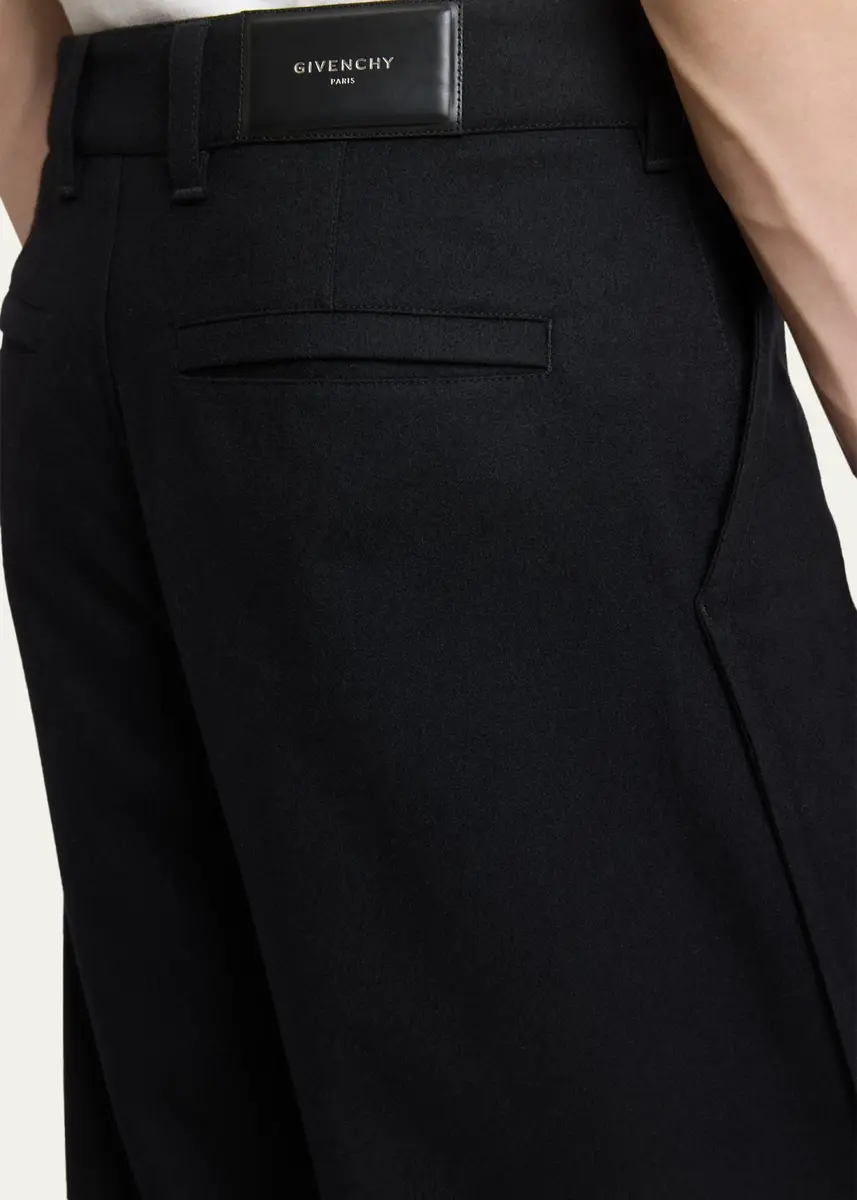 Givenchy Men's Wool Flannel Straight-Leg Trousers | Thumbnail 5 Givenchy Men's Wool Flannel Straight-Leg Trousers | Thumbnail 5