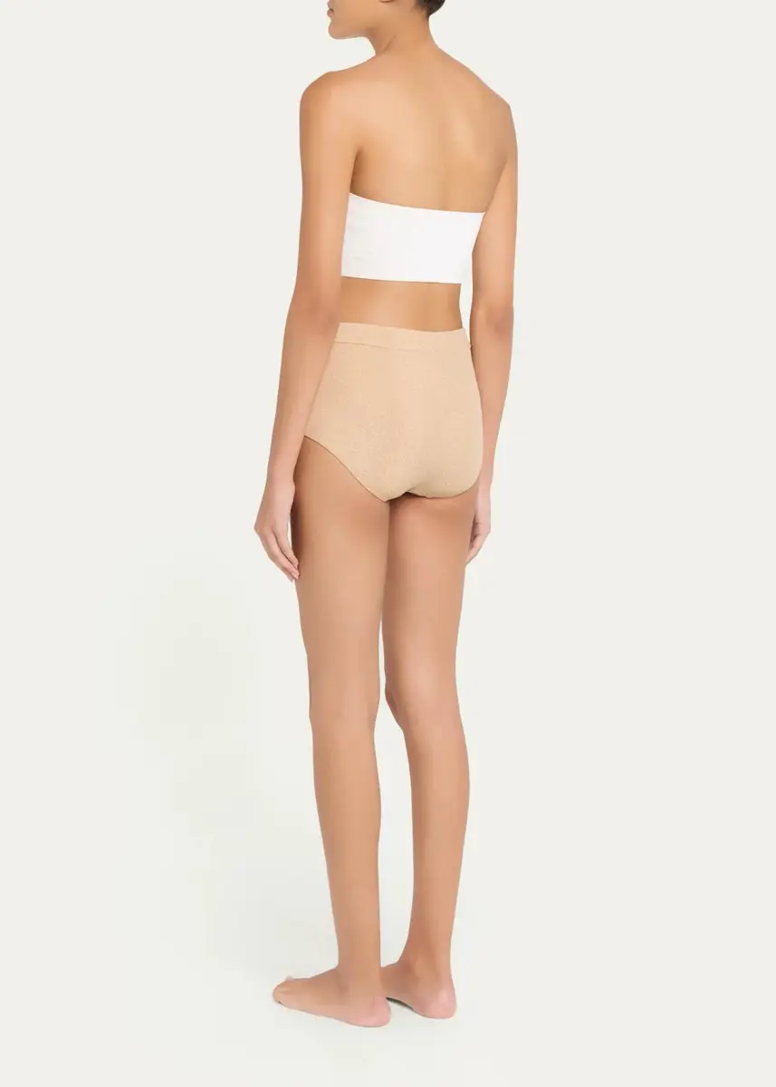Ramy Brook Danice Metallic High-Waist Bikini Bottoms | Thumbnail 3
