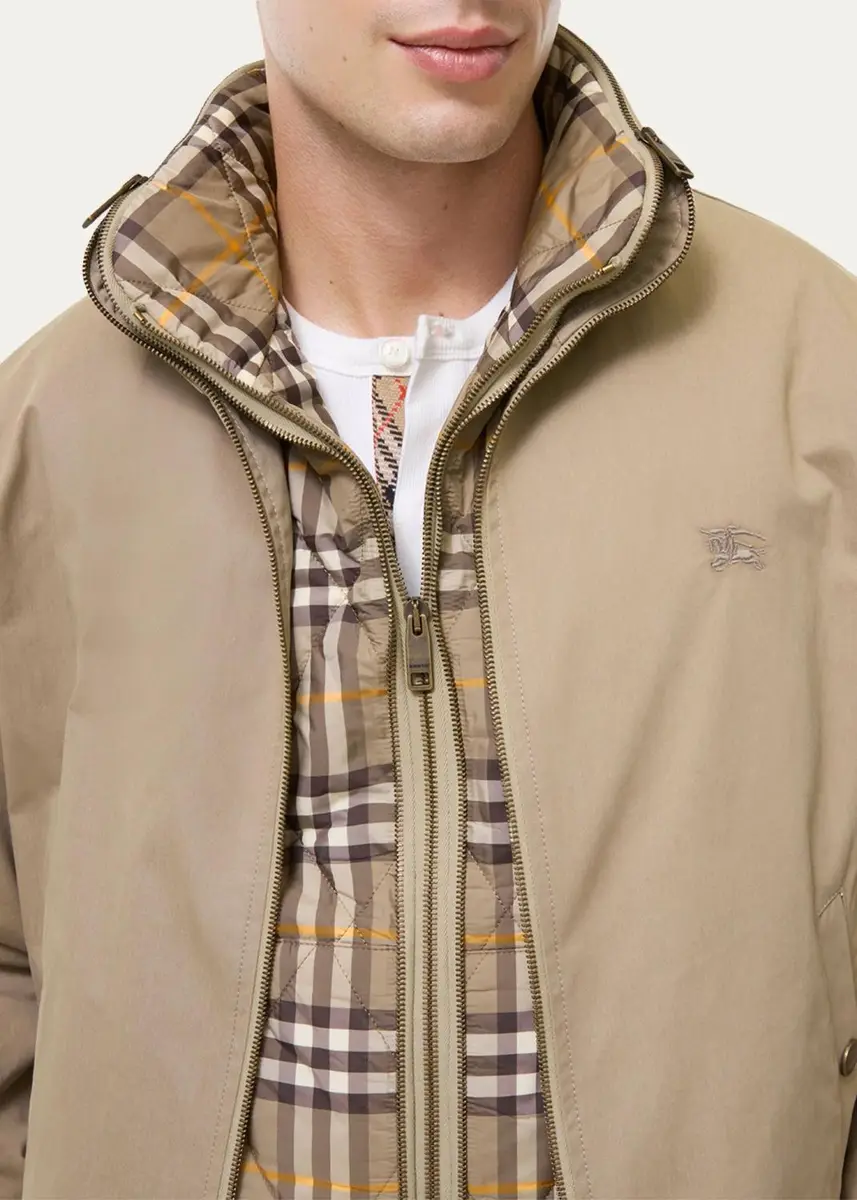 Burberry Men's Cotton Twill Jacket with Gilet | Thumbnail 3