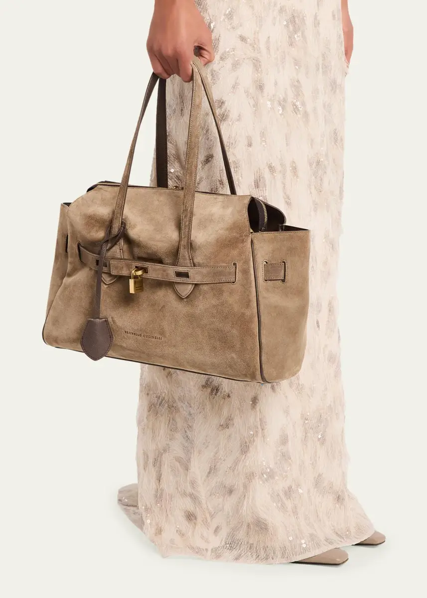 Brunello Cucinelli Explorer Suede Shoulder Bag | Thumbnail 2 Brunello Cucinelli Explorer Suede Shoulder Bag | Thumbnail 2