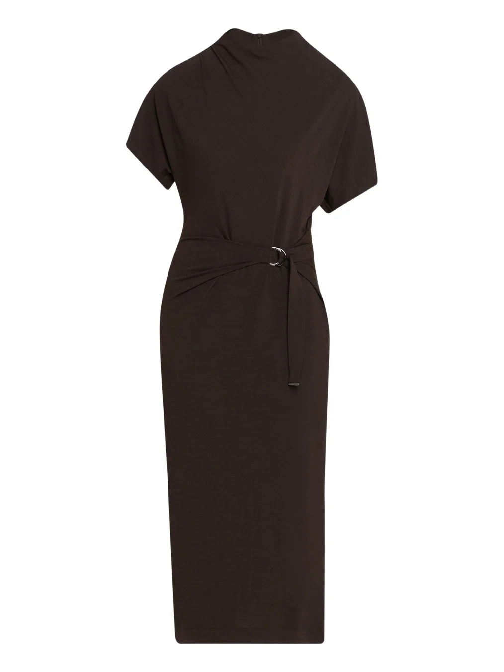 Brunello Cucinelli Wrap-Waist Midi Dress w/ Monili