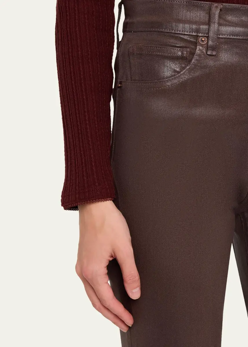 Veronica Beard Beverly Vegan Leather Flare Pants | Thumbnail 5