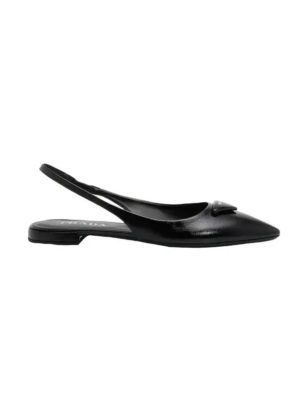 Saffiano Leather Slingback Flats Saffiano Leather Slingback Flats
