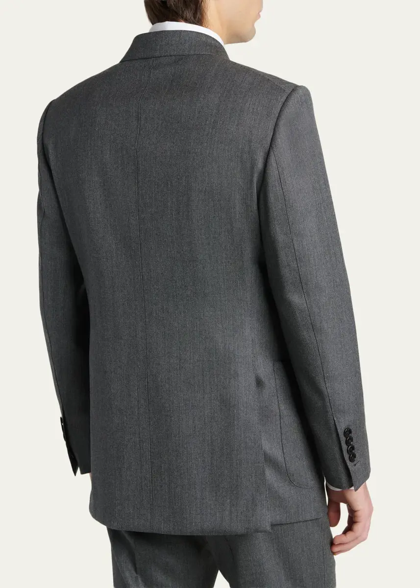 Tom Ford Men's Atticus Wool Melange Double-Breasted Sport Coat | Thumbnail 3 Tom Ford Men's Atticus Wool Melange Double-Breasted Sport Coat | Thumbnail 3