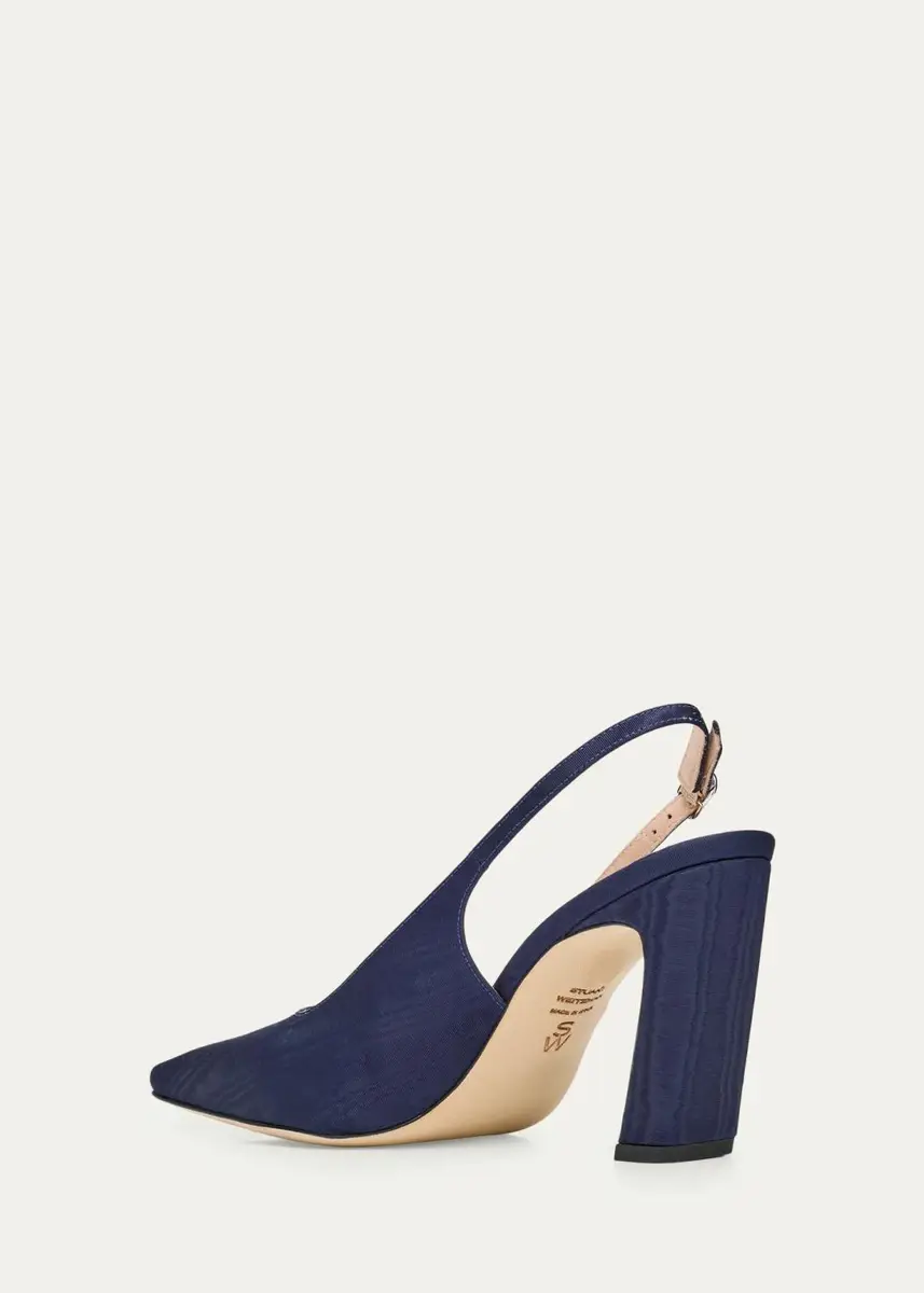 Stuart Weitzman 85mm Stassi Moire Slingback Pumps | Thumbnail 4 Stuart Weitzman 85mm Stassi Moire Slingback Pumps | Thumbnail 4