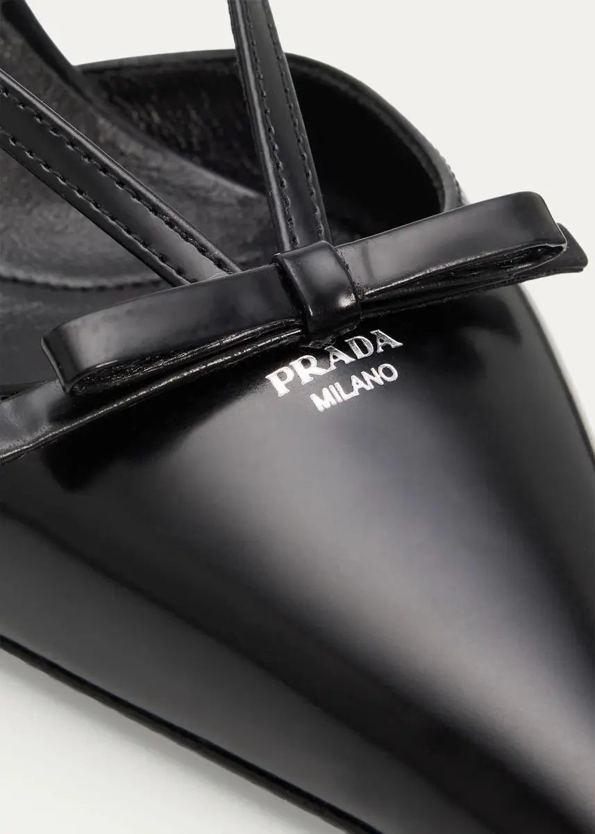 Prada 75mm Strappy Leather Slingback Pumps | Thumbnail 5 Prada 75mm Strappy Leather Slingback Pumps | Thumbnail 5
