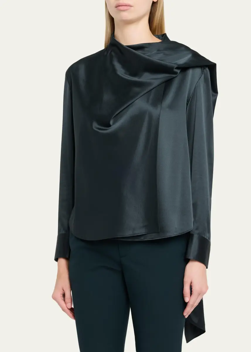 A.L.C. Nadine Draped Silk Scarf Top | Thumbnail 4 A.L.C. Nadine Draped Silk Scarf Top | Thumbnail 4