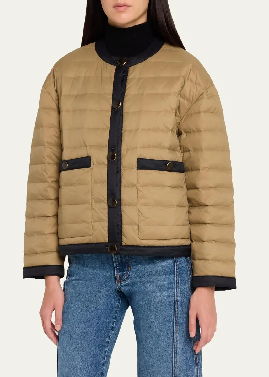 Veronica Beard Pearson Quilted Button-Front Jacket | Thumbnail 4