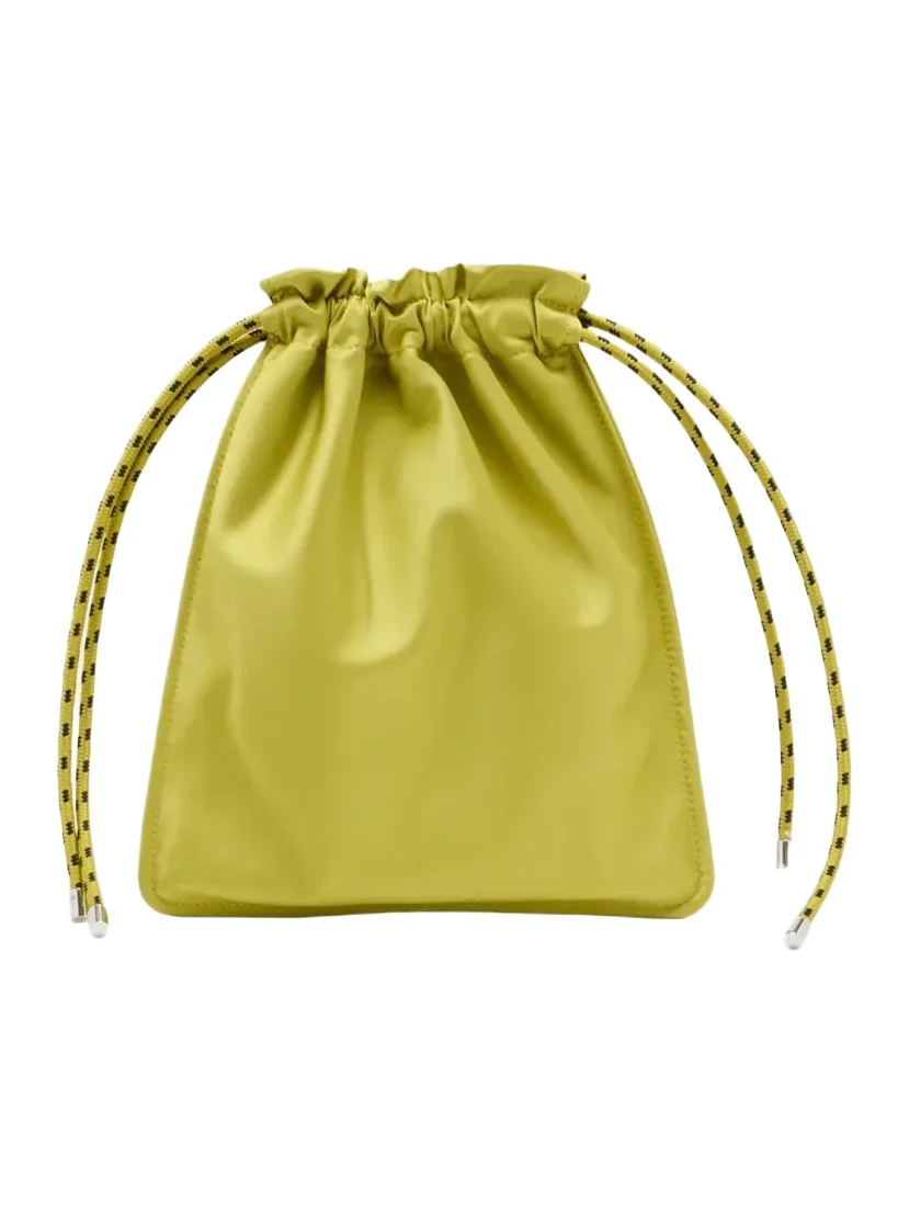 Plan C Duchesse Satin Drawstring Pouch Bag