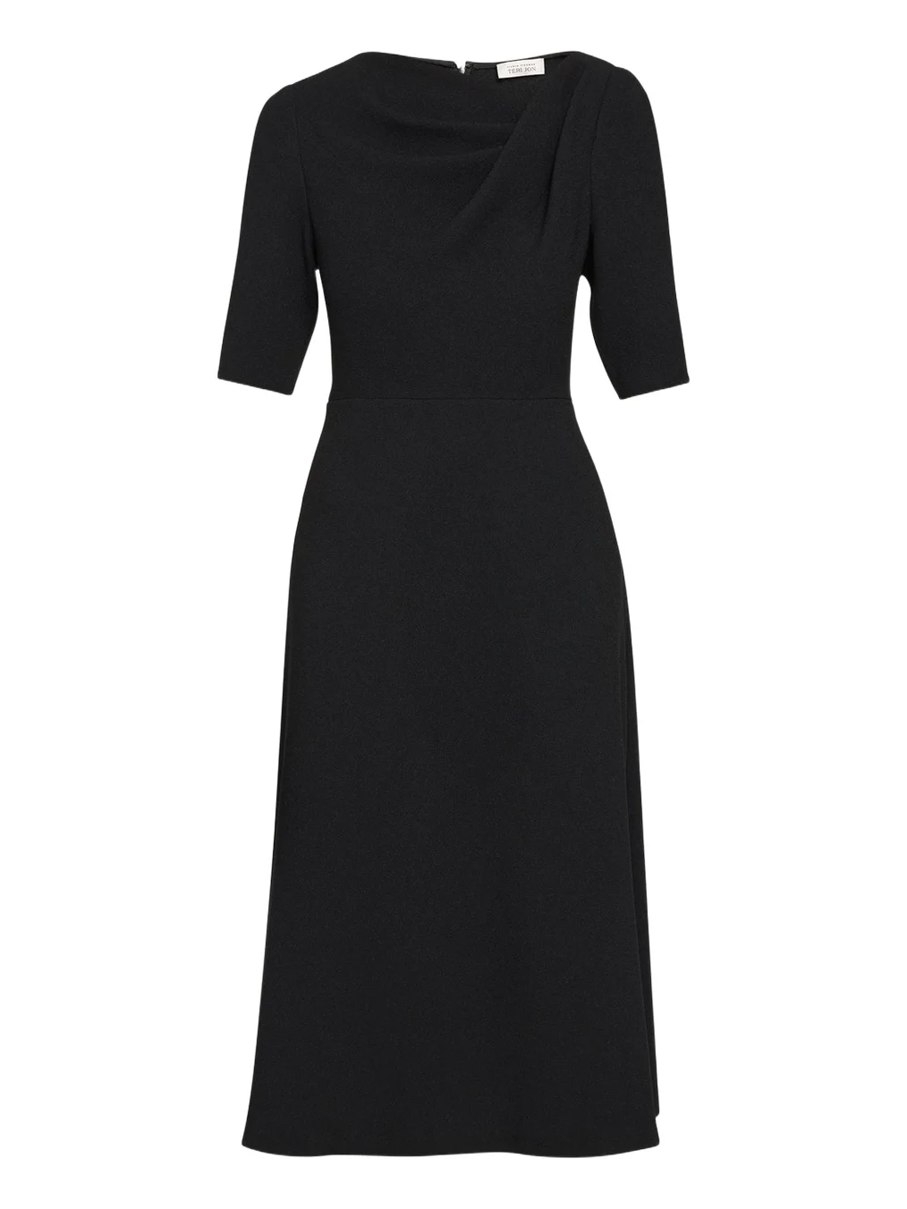 Crêpe Asymmetric A-Line Cocktail Dress