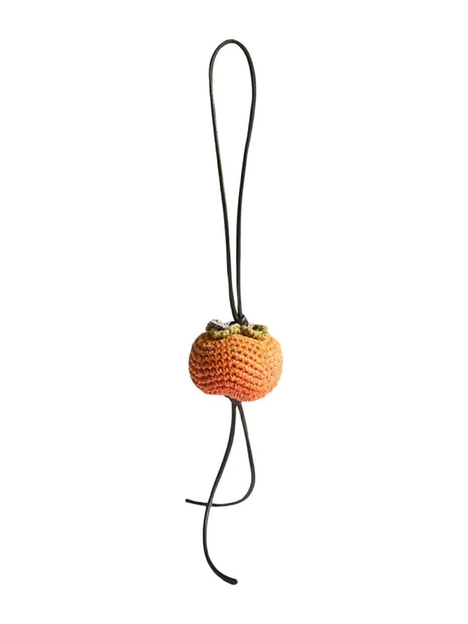 JW Anderson Men's Hand-Crocheted Persimmon Bag Charm